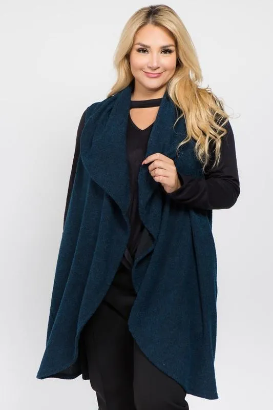 Add-On Ruffle Open Front Vest
