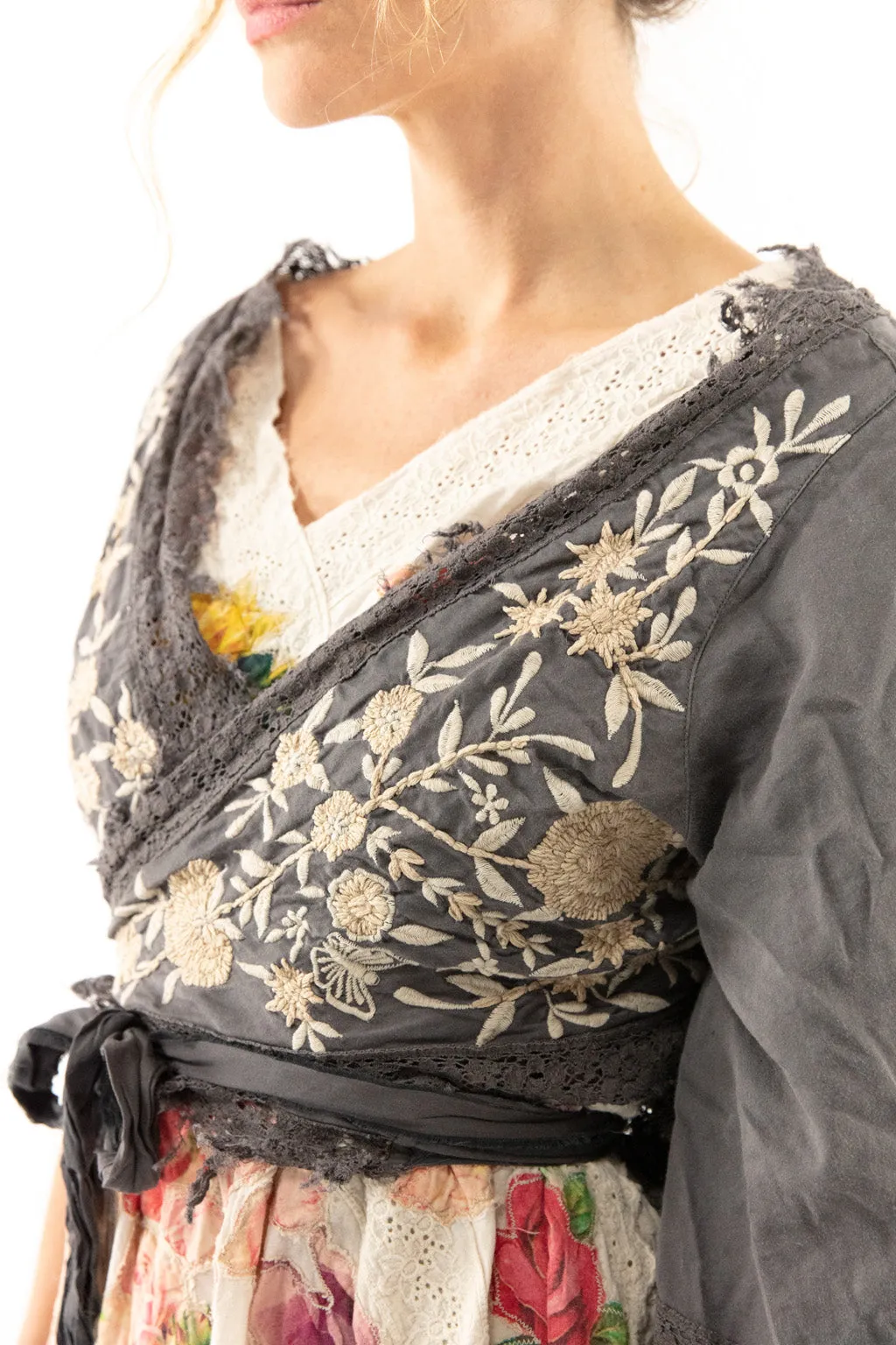 Adelaide Embroidered Wrap Top