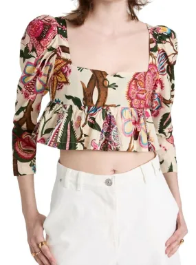 Alix Of Bohemia - Lila Canary Peplum Top