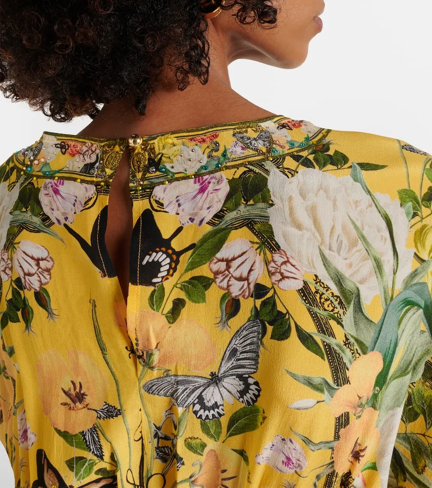 Camilla Paths of Gold floral silk maxi dress