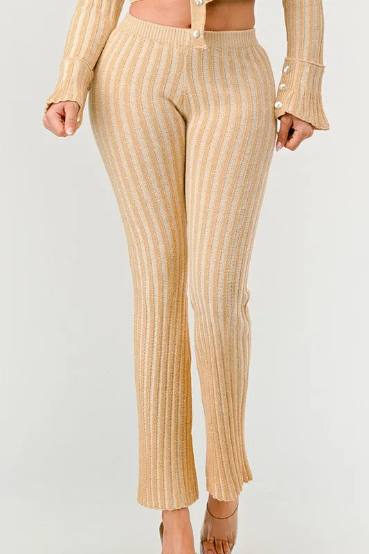 Cozy Knit High Waisted Pant Set