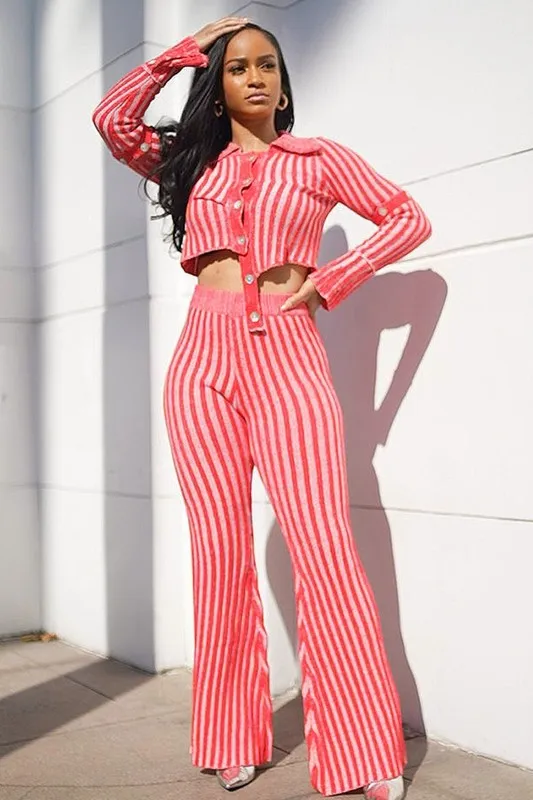 Cozy Knit High Waisted Pant Set
