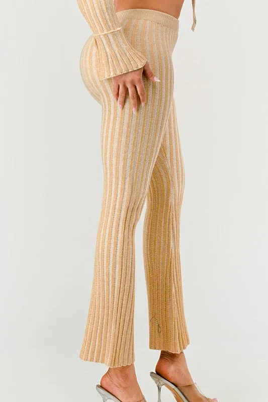 Cozy Knit High Waisted Pant Set