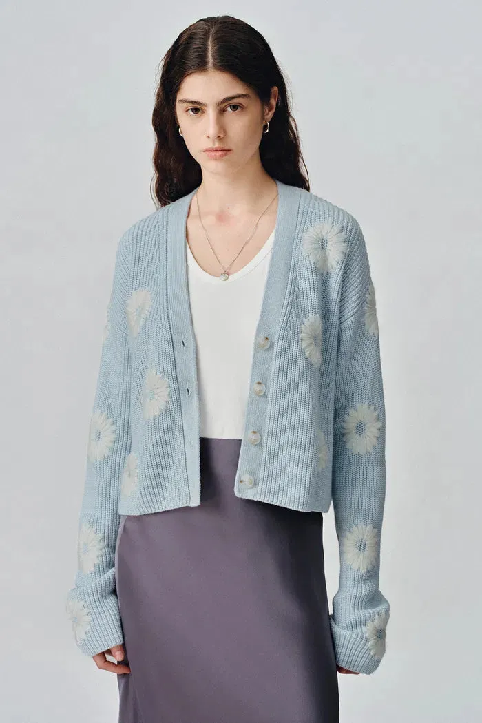 Dasiy Chunky Extended Cardigan in Cotton Cashmere Knit