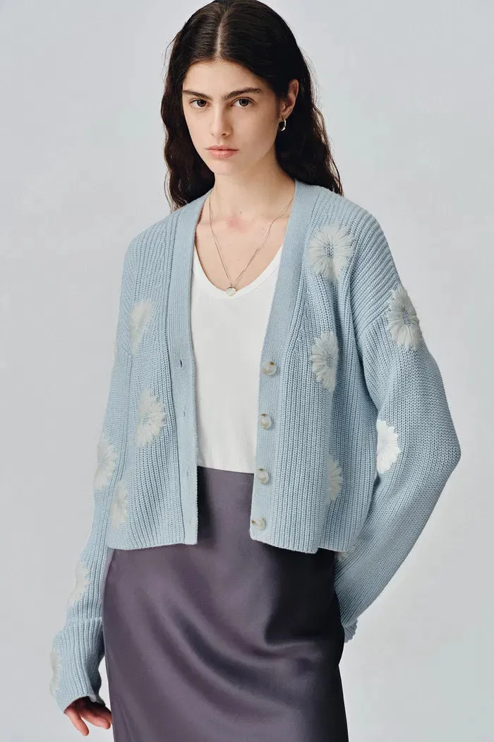 Dasiy Chunky Extended Cardigan in Cotton Cashmere Knit