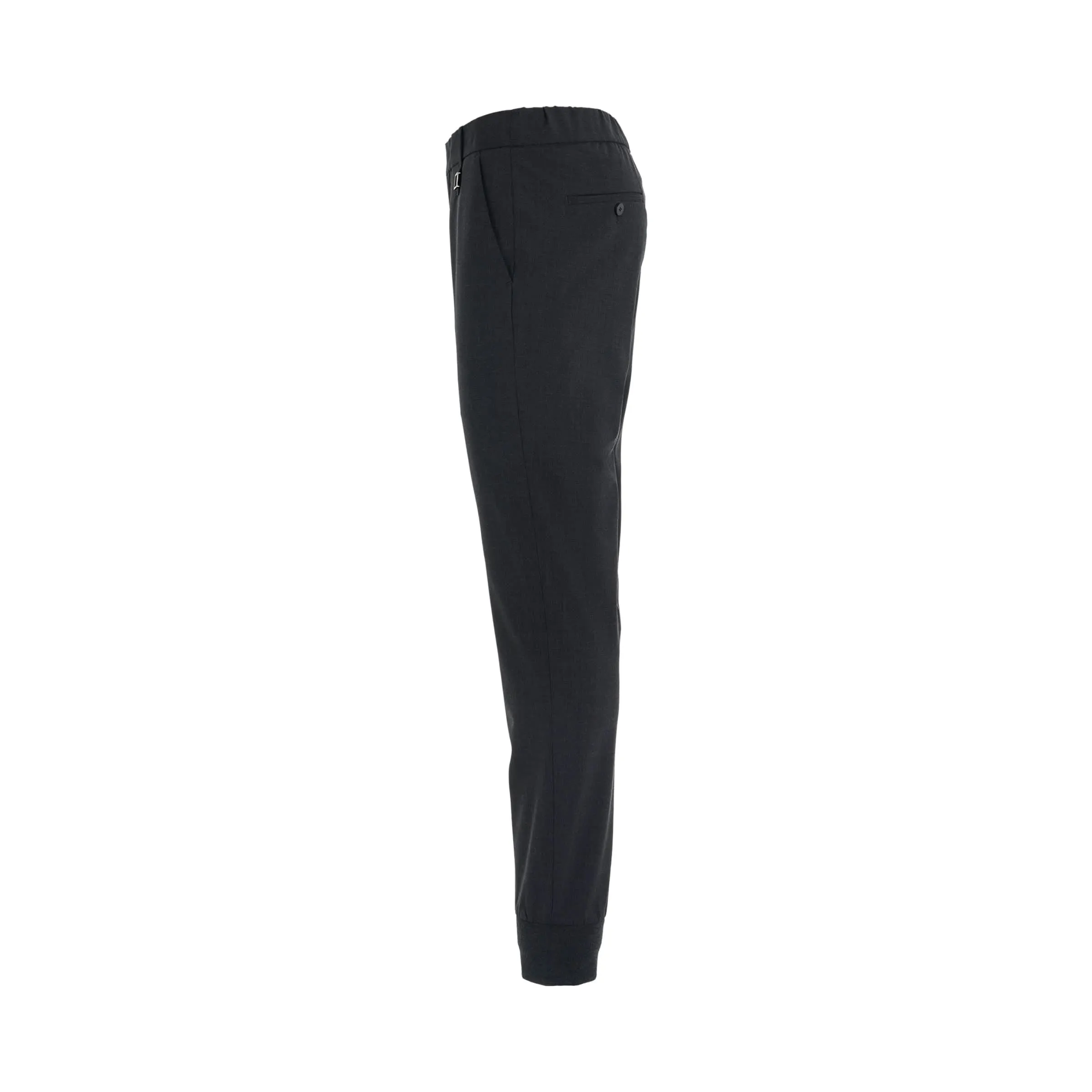 Elasticated Cuff Suit Pants in Grey