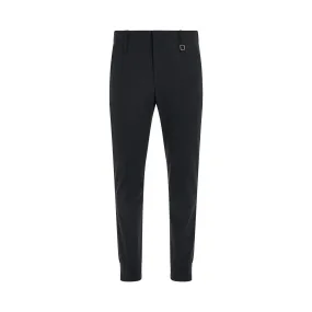 Elasticated Cuff Suit Pants in Grey