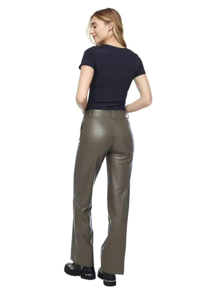 ILTM226012 Yaelle Pleather Straight Leg Pant