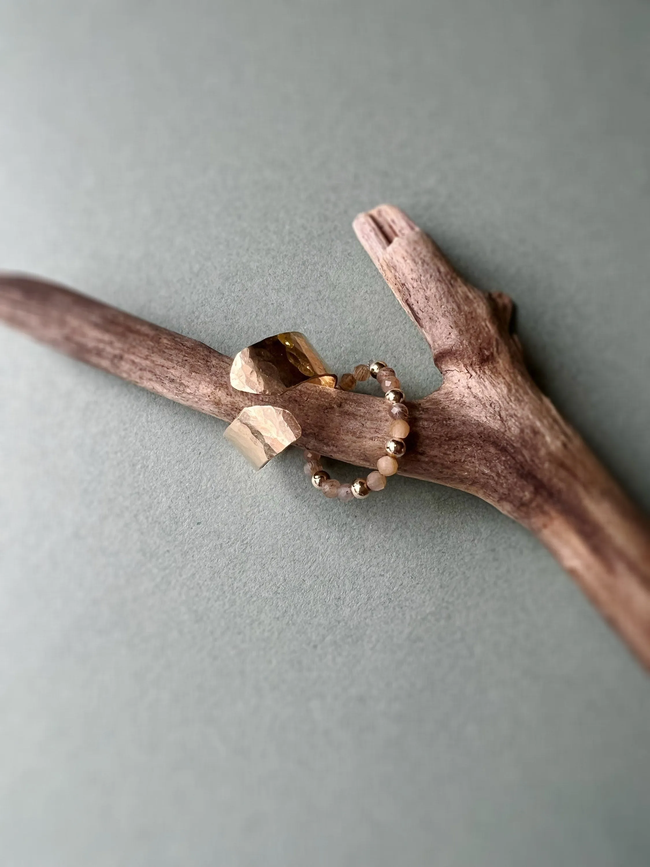 Jules Wrapped Cuff Ring, Gold Statement Ring, Gold Cigar Ring, Hammered Gold Ring