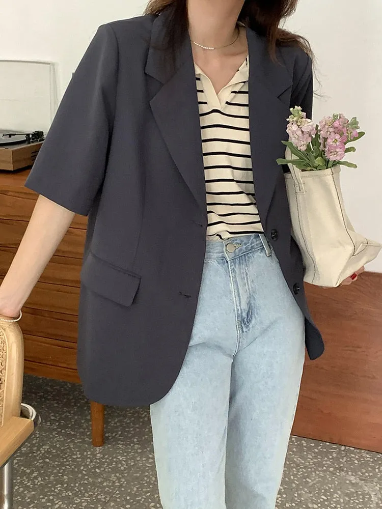 [Korean Style] 2 Color Classic Stripe Polo Knit Shirt Top