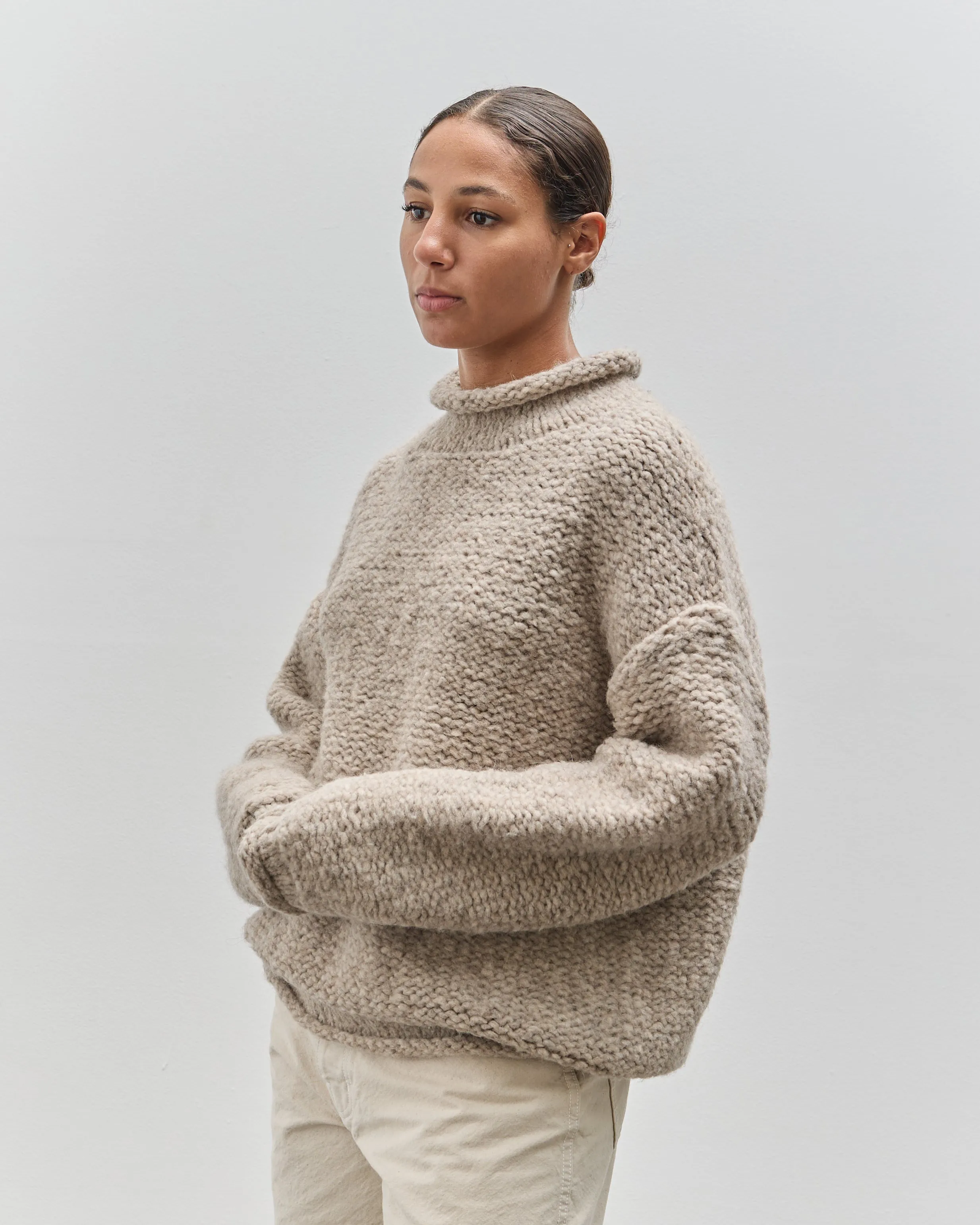 Lauren Manoogian Handknit Purl Rollneck, Dust