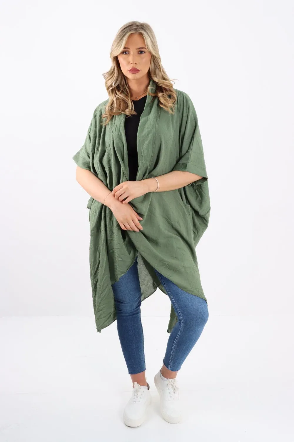 Made In Italy Oversized Wrap Tunic