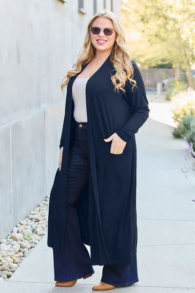 Open Front Long Cardigan