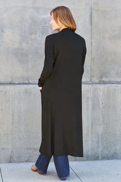 Open Front Long Cardigan