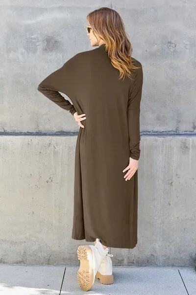 Open Front Long Cardigan