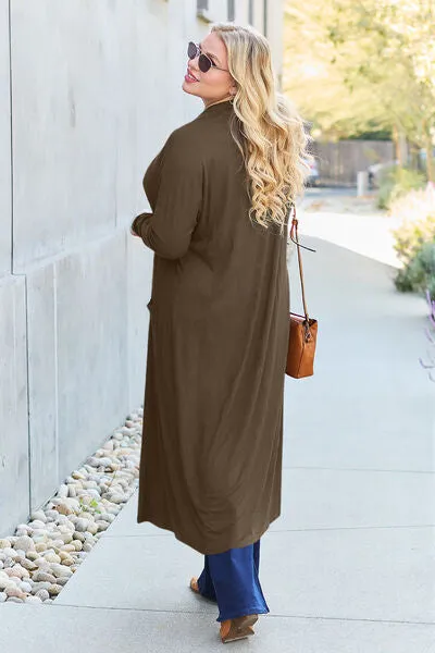 Open Front Long Cardigan