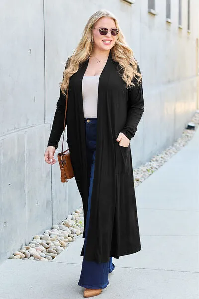 Open Front Long Cardigan