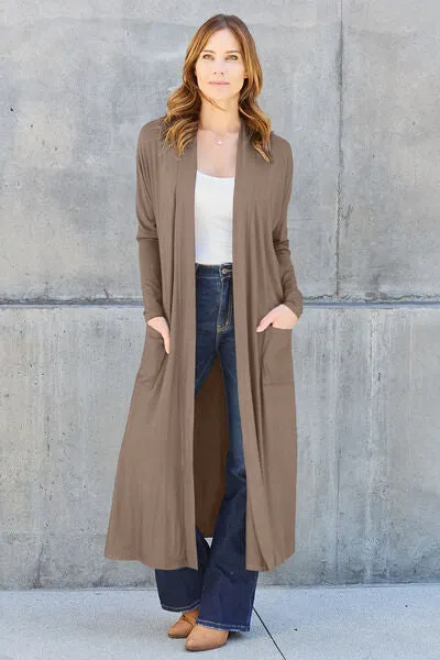 Open Front Long Cardigan