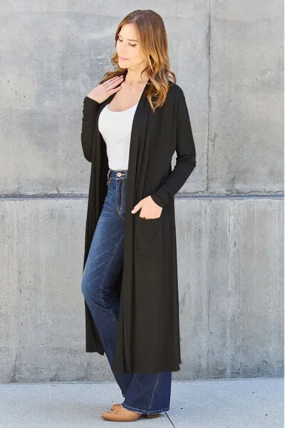 Open Front Long Cardigan