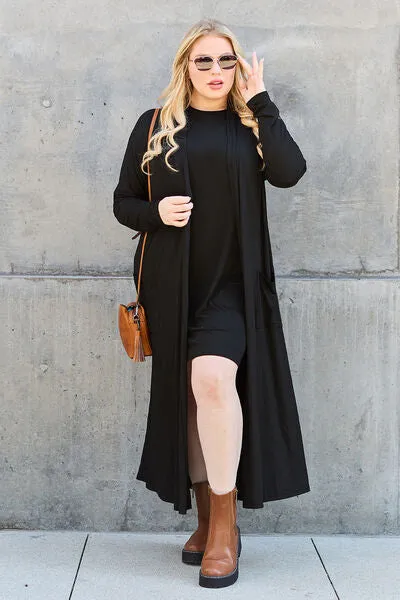 Open Front Long Cardigan