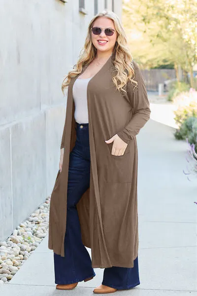 Open Front Long Cardigan