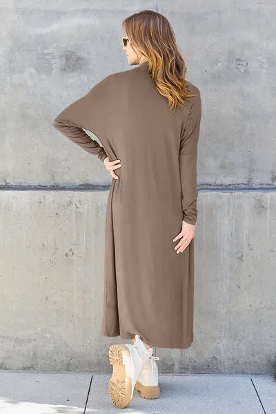 Open Front Long Cardigan