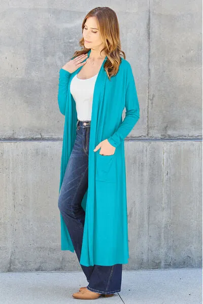 Open Front Long Cardigan