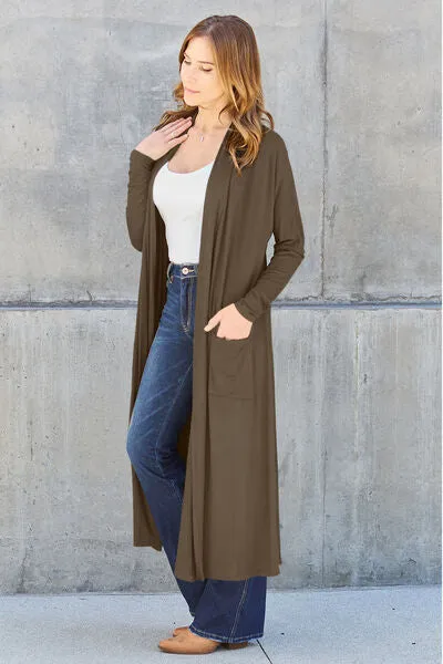 Open Front Long Cardigan