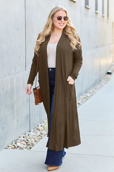 Open Front Long Cardigan