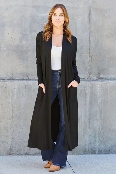 Open Front Long Cardigan