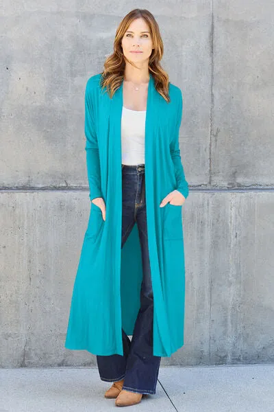 Open Front Long Cardigan