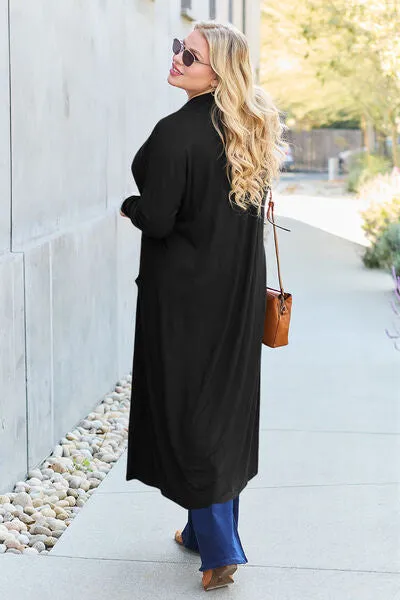 Open Front Long Cardigan