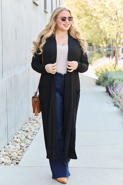 Open Front Long Cardigan