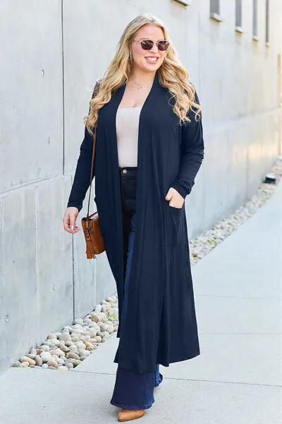 Open Front Long Cardigan