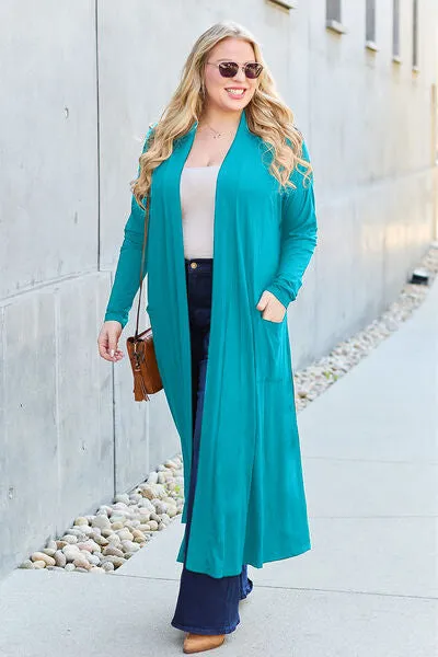 Open Front Long Cardigan
