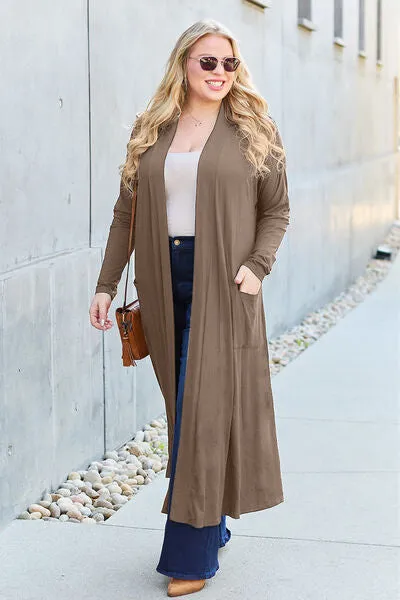 Open Front Long Cardigan