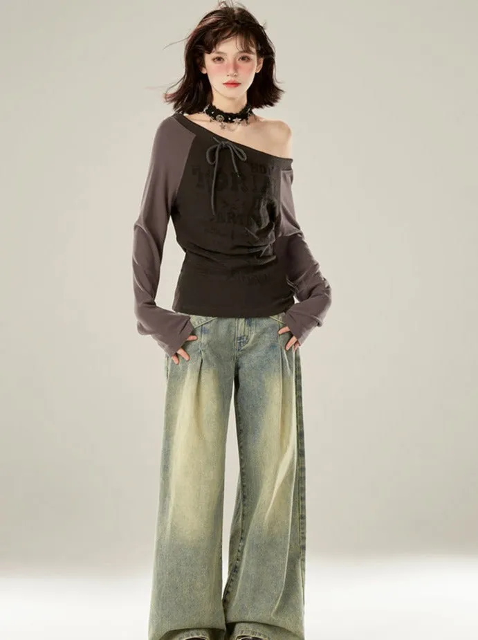 Osh Loose Pants Wide Cross Waist